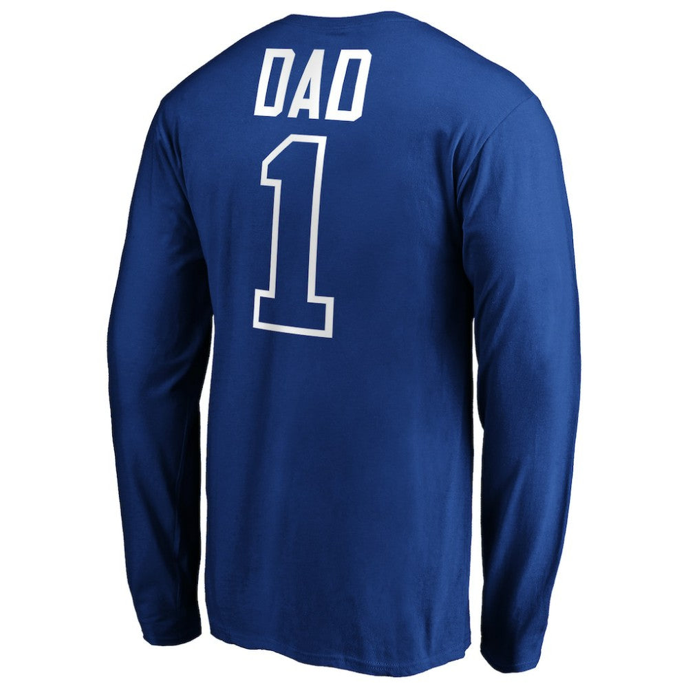 Texas Rangers Father's Day #1 Dad Long Sleeve T-Shirt - Royal