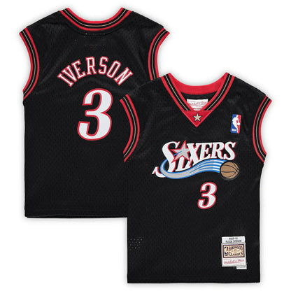 Allen Iverson Philadelphia 76ers Preschool 2000-2001 Hardwood Classics Throwback Team Jersey - Black | Mitchell & Ness outlet