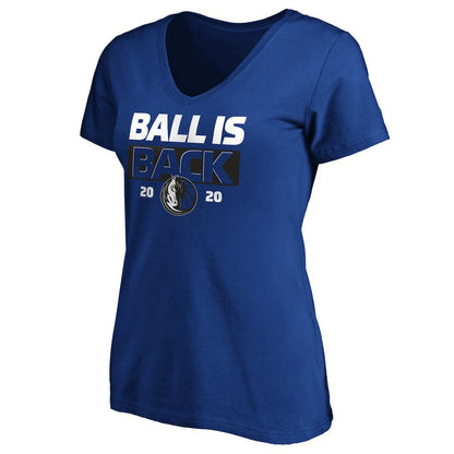 Dallas Mavericks Women's Ball Is Back V-Neck T-Shirt sale - Royal on sale