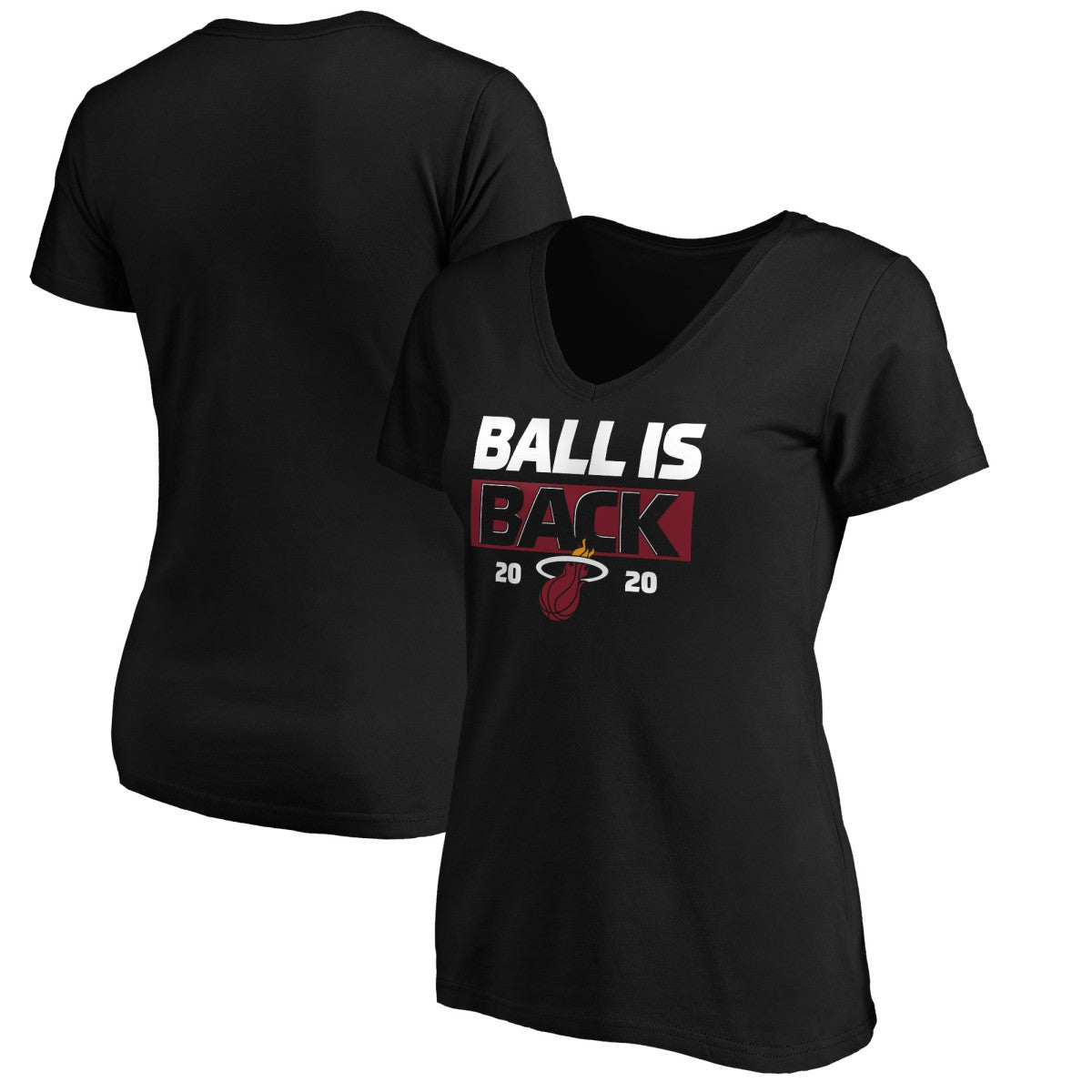 Miami Heat Women's Ball Is Back V-Neck T-Shirt - Black shop