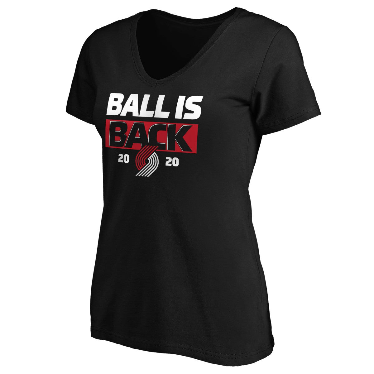 Portland Trail Blazers Women's Ball Is Back V-Neck T-Shirt - Black shop