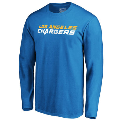 Los Angeles Chargers #1 Dad Long Sleeve Team Logo T-Shirt - Light Blue cheap