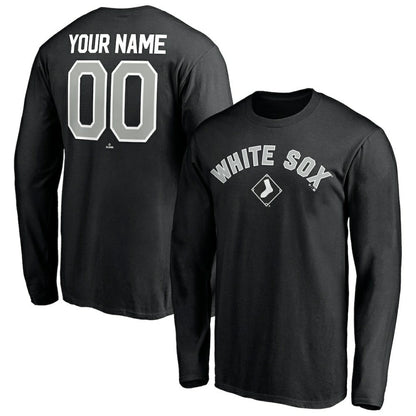 Chicago White Sox Personalized Winning Streak Name & Number Long Sleeve T-Shirt - Black
