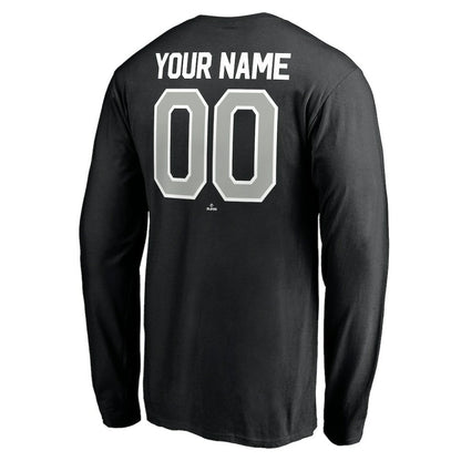 Chicago White Sox Personalized Winning Streak Name & Number Long Sleeve T-Shirt - Black