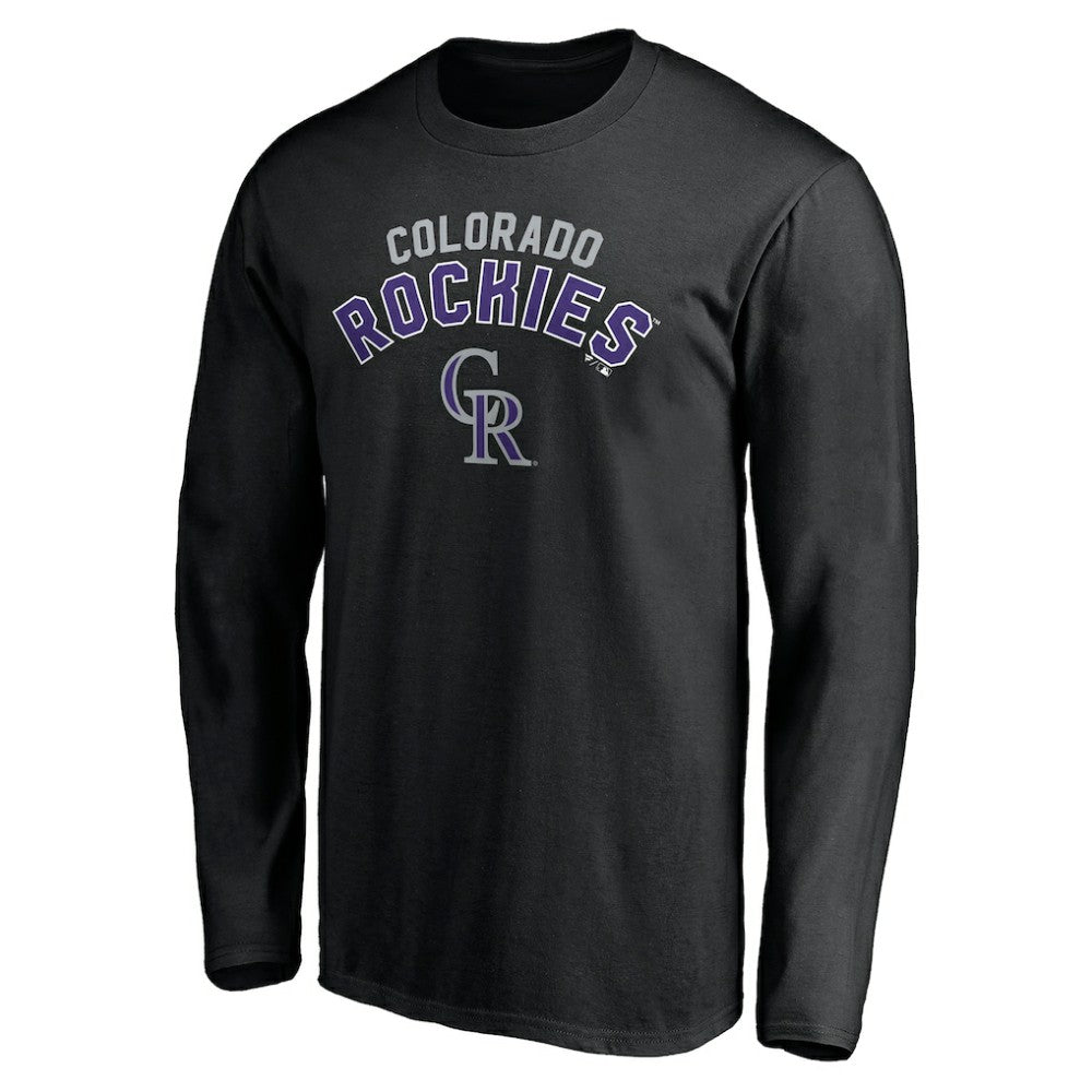 Colorado Rockies Personalized Winning Streak Name & Number Long Sleeve T-Shirt - Black