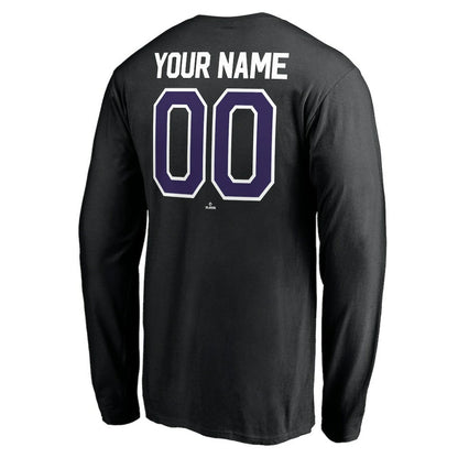 Colorado Rockies Personalized Winning Streak Name & Number Long Sleeve T-Shirt - Black