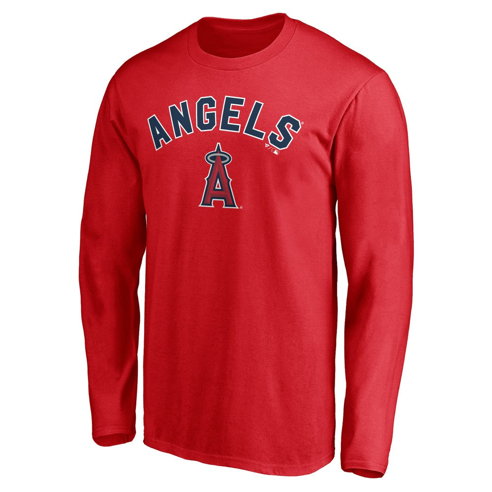 Los Angeles Angels Personalized Winning Streak Name & Number Long Sleeve T-Shirt - Red