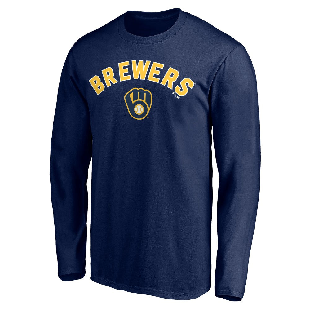 Milwaukee Brewers Personalized Winning Streak Name & Number Long Sleeve T-Shirt - Navy