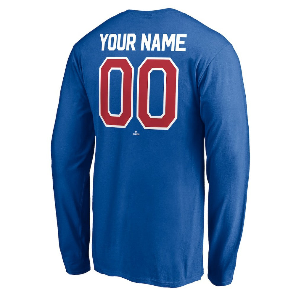 Texas Rangers Personalized Winning Streak Name & Number Long Sleeve T-Shirt - Royal