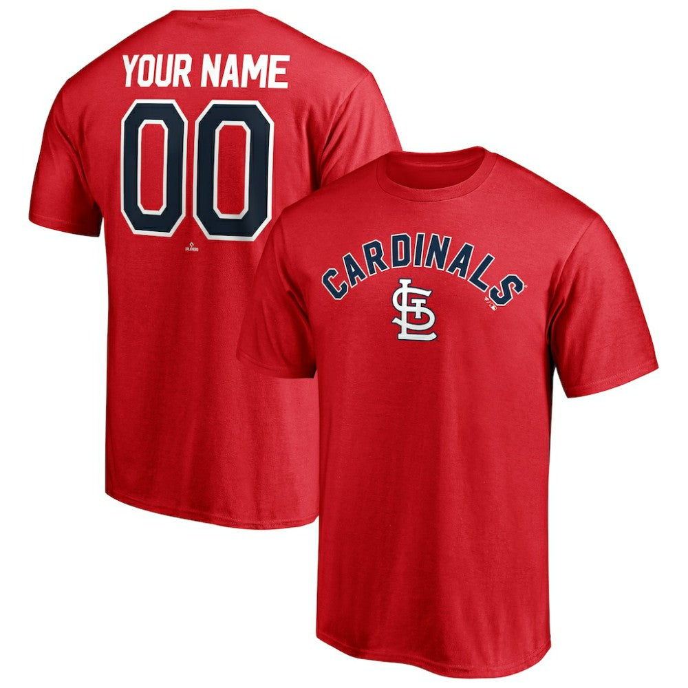 St. Louis Cardinals Personalized Team Winning Streak Name & Number T-Shirt - Red