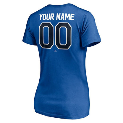 Toronto Blue Jays Women's Personalized Winning Streak Name & Number V-Neck T-Shirt - Royal