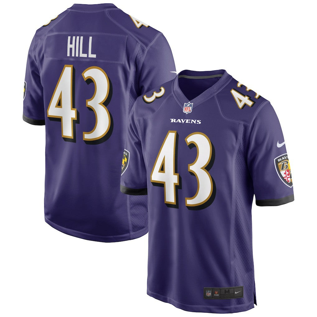 Justice Hill Baltimore Ravens Game Jersey - Purple | Nike sale