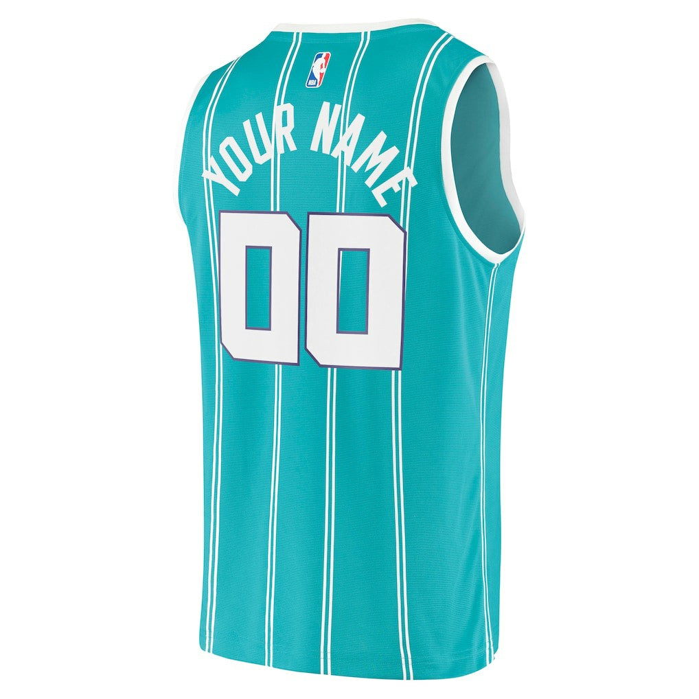 Charlotte Hornets Fast Break Replica Custom Jersey - Icon Edition - Teal | Fanatics for sale