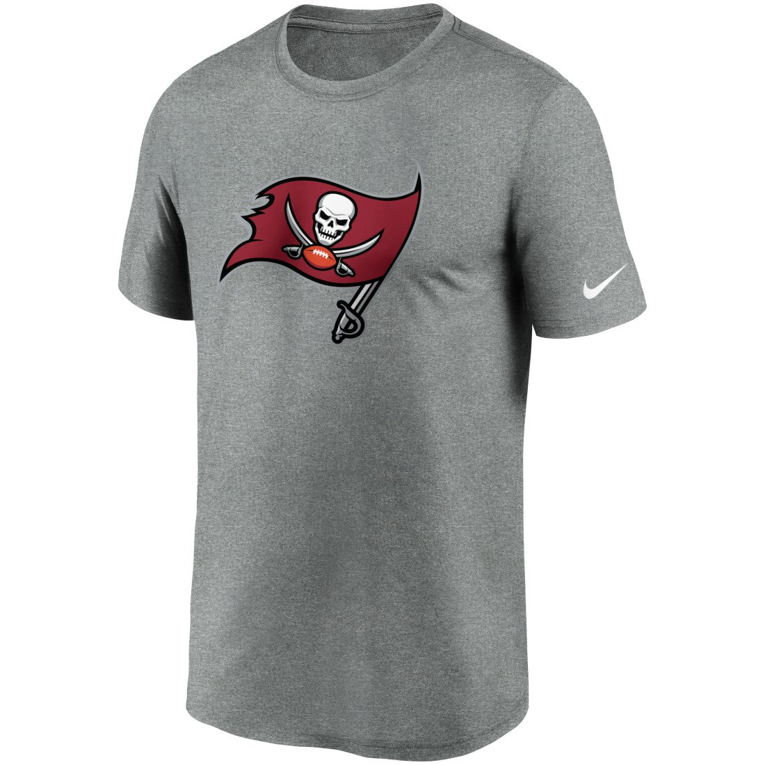 Tampa Bay Buccaneers Logo Essential Legend Performance T-Shirt - Heathered Pewter | Nike discount