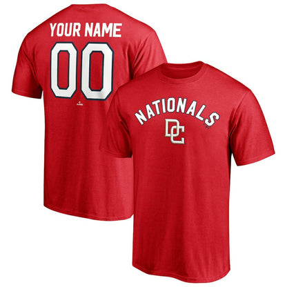 Washington Nationals Cooperstown Winning Streak Personalized Name & Number T-Shirt - Red