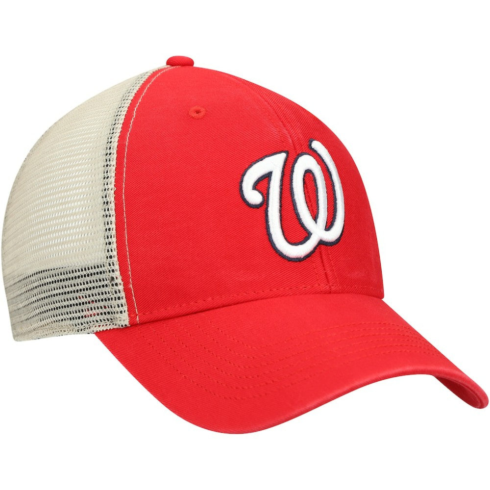 Washington Nationals Flagship Washed MVP Trucker Snapback Hat - Red/Natural | 47 brand