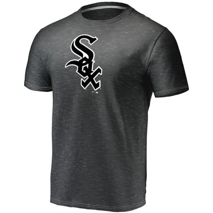 Chicago White Sox Official Logo Space Dye T-Shirt - Charcoal