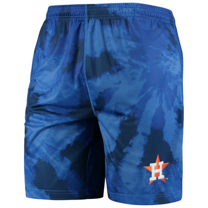 Houston Astros FOCO Tie-Dye Training Shorts - Navy