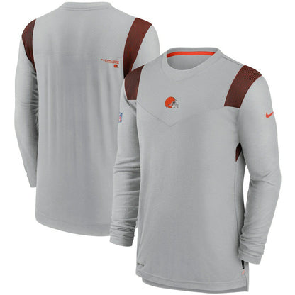 Cleveland Browns Sideline Player UV Performance Long Sleeve T-Shirt - Gray | Nike for sale
