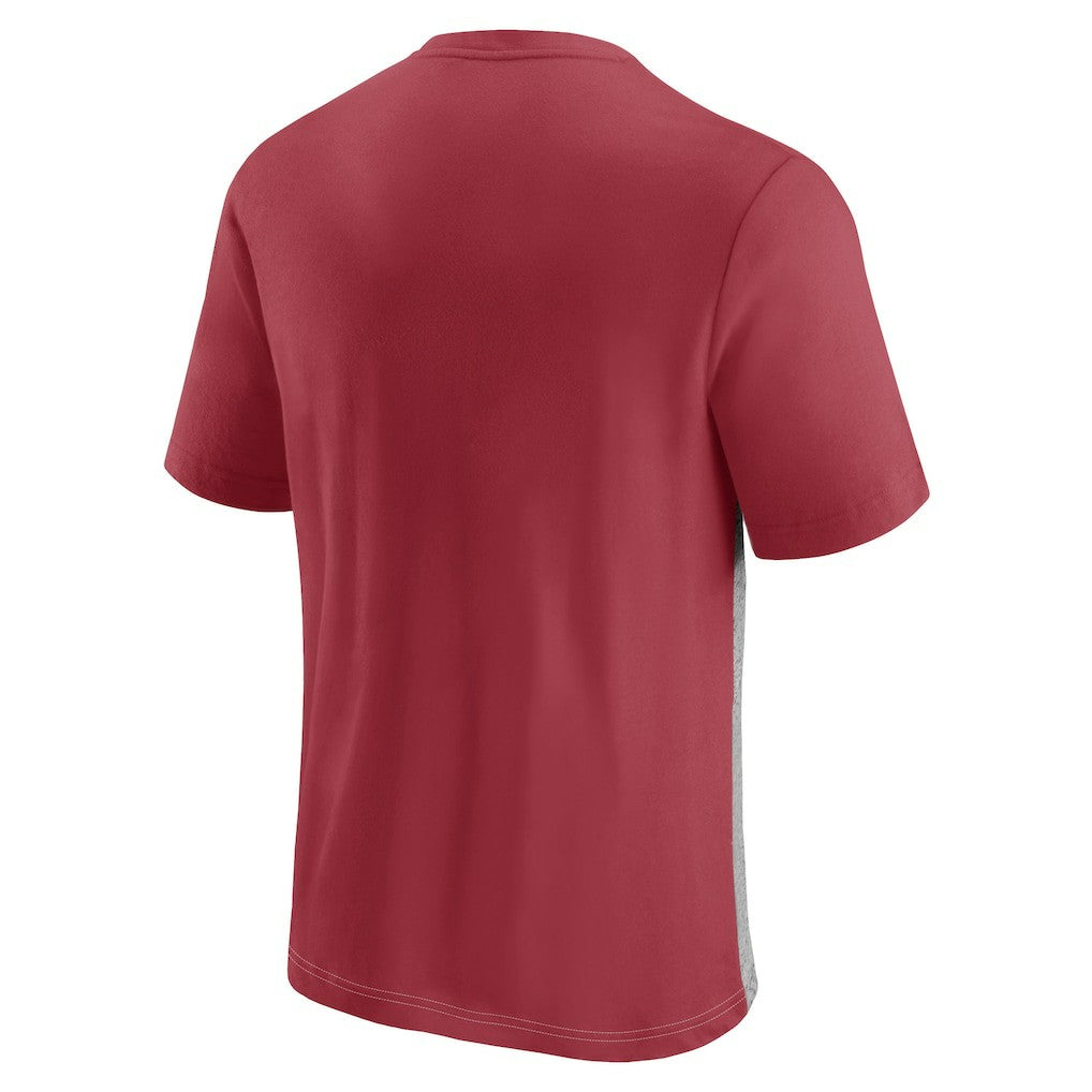 Arizona Cardinals Colorblock T-Shirt - Cardinal/Heathered Gray online