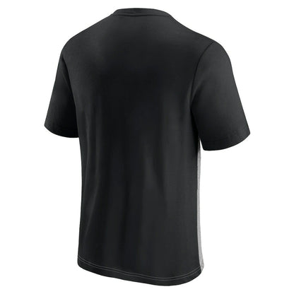 Atlanta Falcons Throwback Colorblock T-Shirt - Black/Heathered Gray cheap