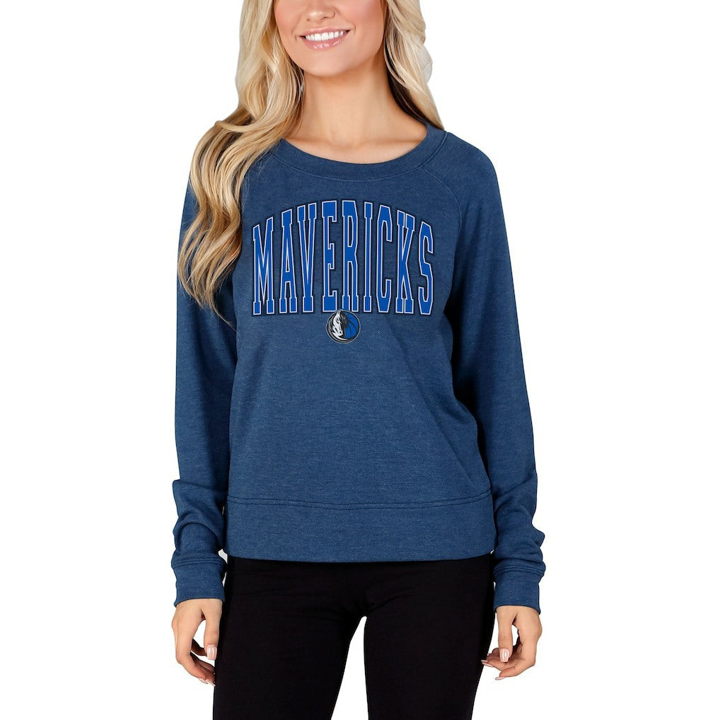 Dallas Mavericks Concepts Sport Women's Mainstream Terry Long Sleeve Top sale - Navy shop