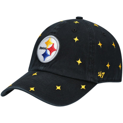 Pittsburgh Steelers '47 Women's Confetti Clean Up Adjustable Hat - Black/Gold sale