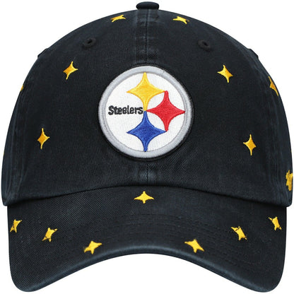 Pittsburgh Steelers '47 Women's Confetti Clean Up Adjustable Hat - Black/Gold sale