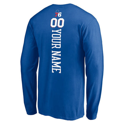 Philadelphia 76ers Playmaker Personalized Name & Number Long Sleeve T-Shirt sale - Royal sale