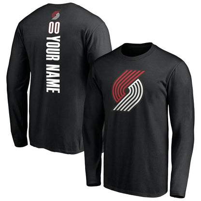 Portland Trail Blazers Playmaker Personalized Name & Number Long Sleeve T-Shirt - Black online