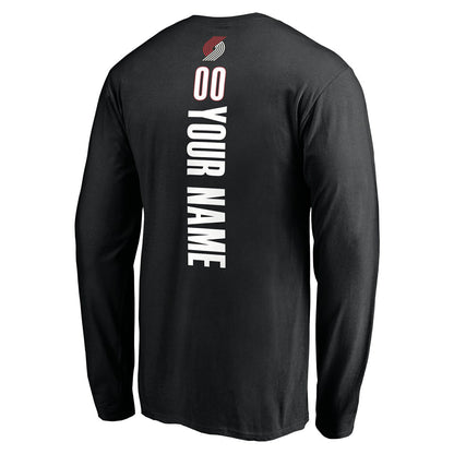 Portland Trail Blazers Playmaker Personalized Name & Number Long Sleeve T-Shirt - Black online