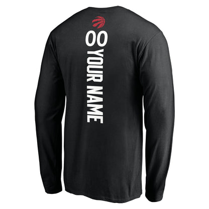 Toronto Raptors Playmaker Personalized Name & Number Long Sleeve T-Shirt - Black discount