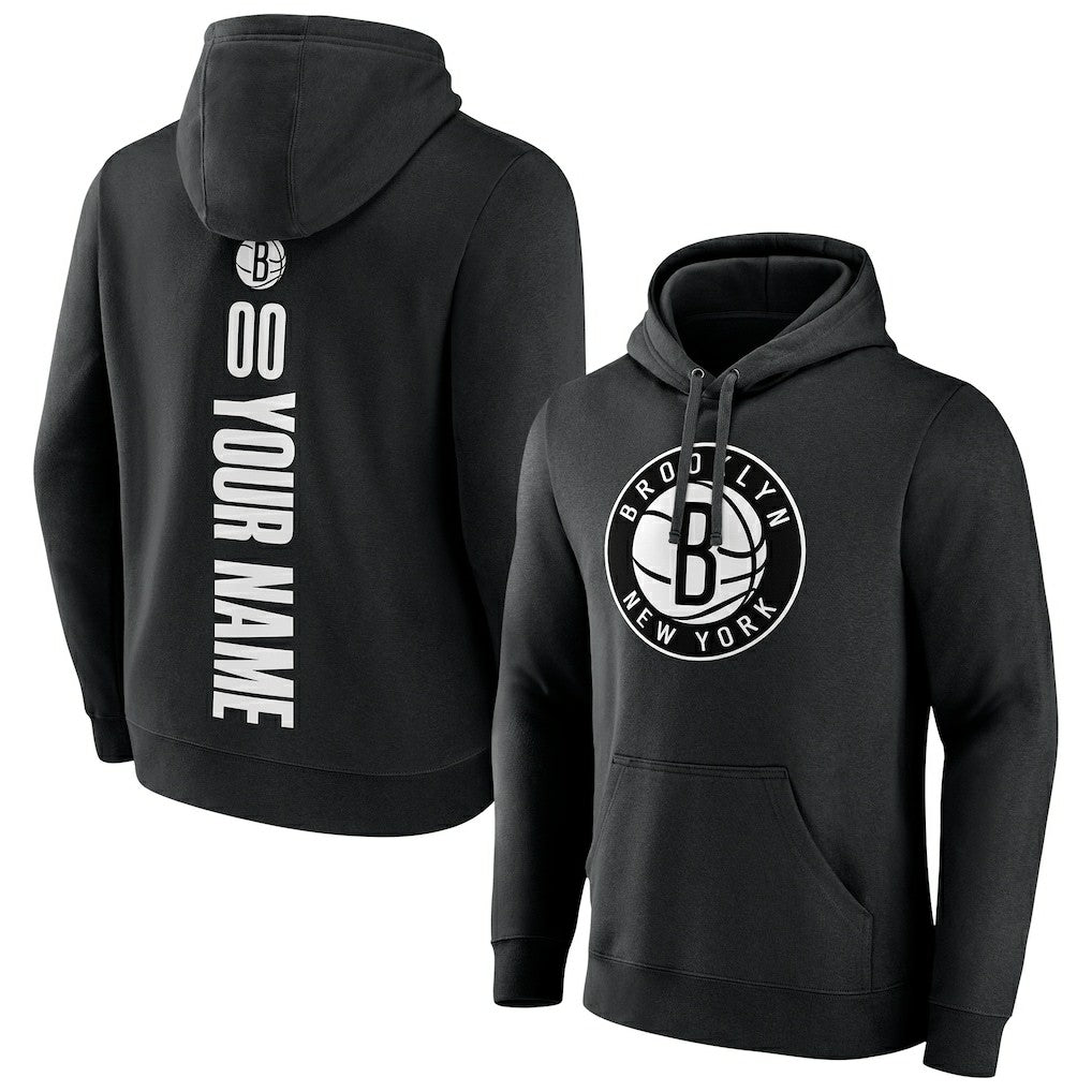 Brooklyn Nets Playmaker Personalized Name & Number Pullover Hoodie - Black shop