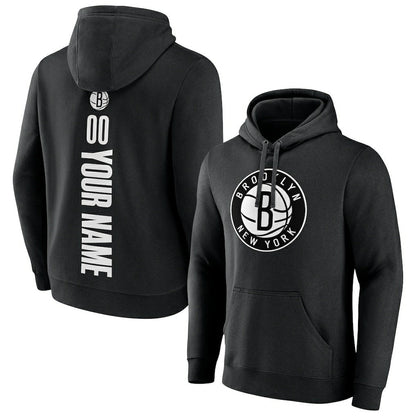 Brooklyn Nets Playmaker Personalized Name & Number Pullover Hoodie - Black shop