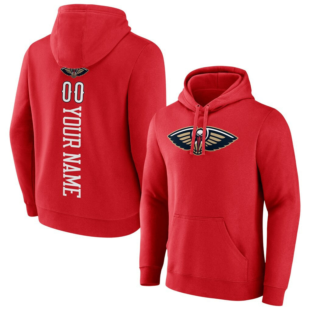 New Orleans Pelicans Playmaker Personalized Name & Number Pullover Hoodie - Red on sale