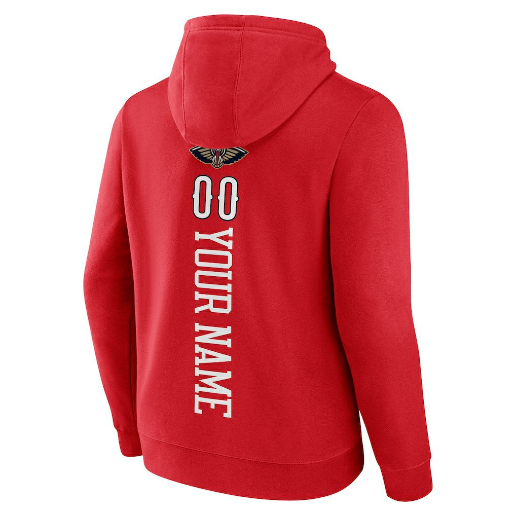 New Orleans Pelicans Playmaker Personalized Name & Number Pullover Hoodie - Red on sale