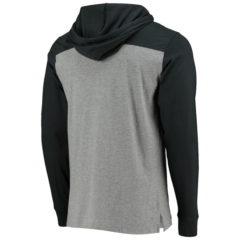 New Orleans Saints '47 Franklin Wooster Throwback Long Sleeve Hoodie T-Shirt - Heathered Gray discount