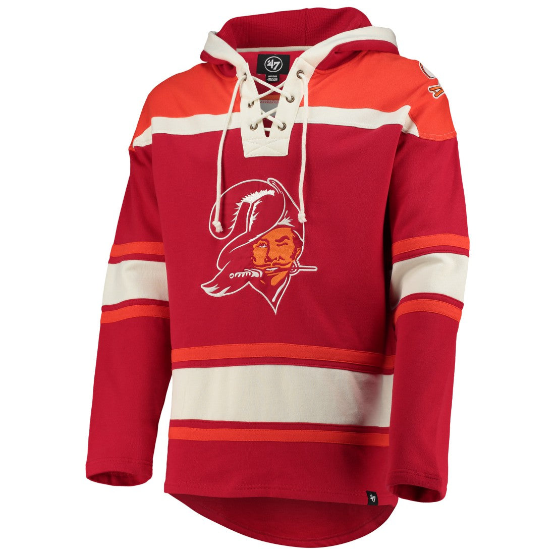 Tampa Bay Buccaneers '47 Throwback Lacer Pullover Hoodie - Red discount