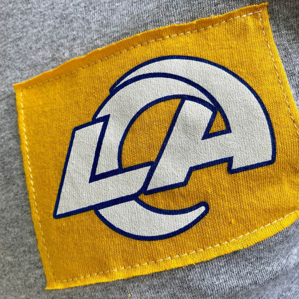 Los Angeles Rams Refried Apparel Sustainable Angle Long Sleeve T-Shirt - Gray for sale