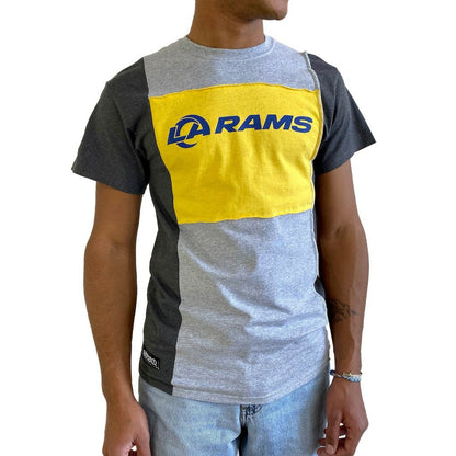 Los Angeles Rams Refried Apparel Sustainable Split T-Shirt - Heather Gray discount