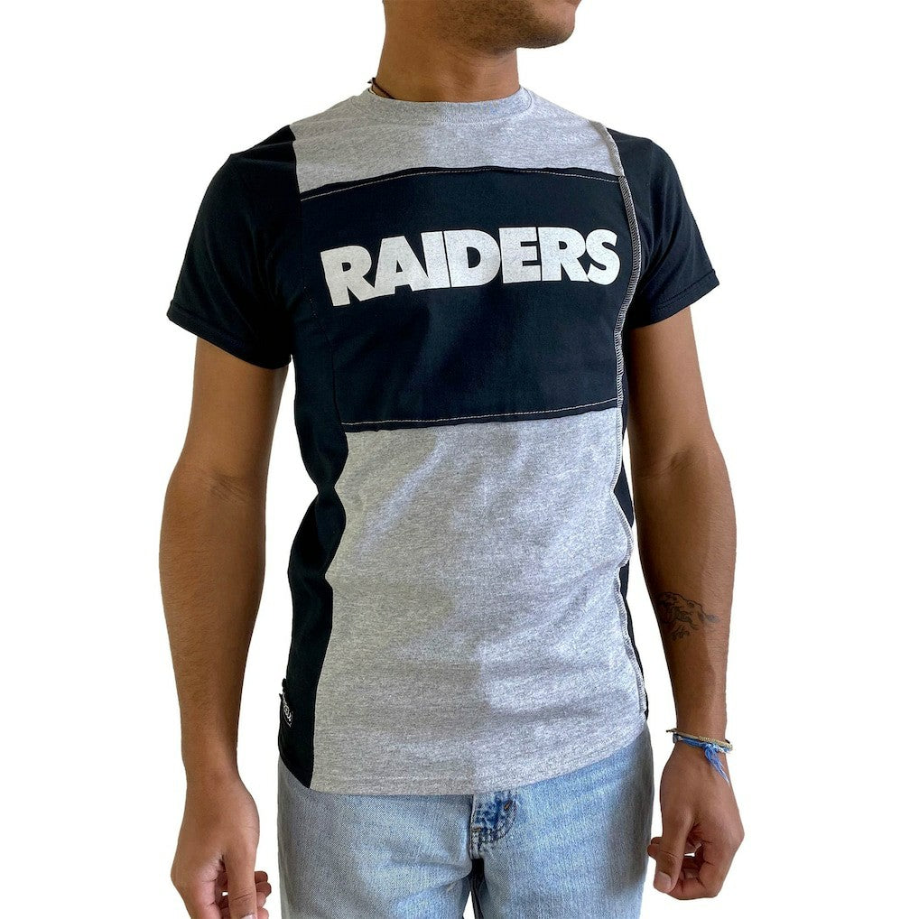 Las Vegas Raiders Refried Apparel Sustainable Split T-Shirt - Heather Gray outlet