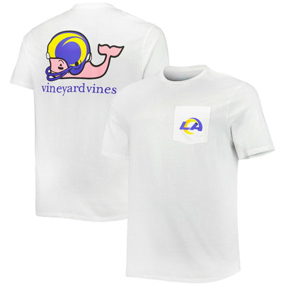 Los Angeles Rams Vineyard Vines Big & Tall Helmet T-Shirt - White online