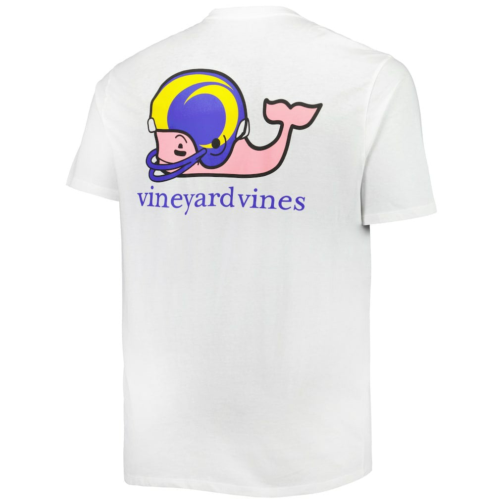 Los Angeles Rams Vineyard Vines Big & Tall Helmet T-Shirt - White online