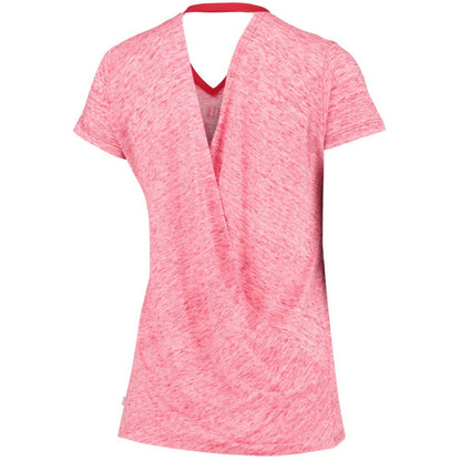 Washington Nationals Touch Women's Hail Mary V-Neck Back Wrap T-Shirt - Red