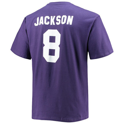Lamar Jackson Baltimore Ravens Big & Tall Player Name & Number T-Shirt - Purple sale