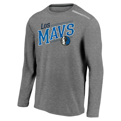Dallas Mavericks 2021 Noches Éne-Bé-A Authentic Shooting Long Sleeve T-Shirt sale - Heather Charcoal | Fanatics discount