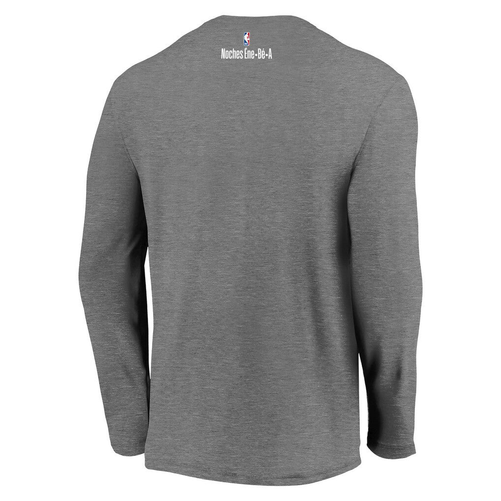Atlanta Hawks 2021 Noches Éne-Bé-A Authentic Shooting Long Sleeve T-Shirt - Heather Charcoal | Fanatics cheap