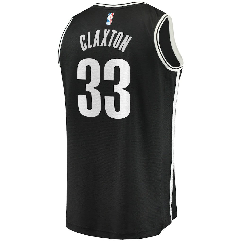 Nicolas Claxton Brooklyn Nets Fast Break Replica Jersey - Icon Edition - Black | Fanatics shop