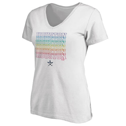 Houston Astros Women's City Pride V-Neck T-Shirt - White