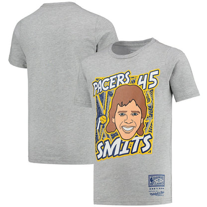 Rik Smits Indiana Pacers Youth Hardwood Classics King of the Court Player T-Shirt - Gray | Mitchell & Ness on sale